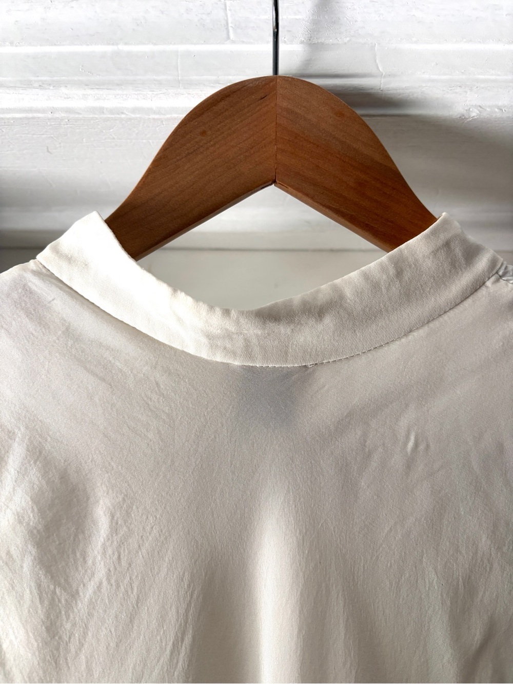 Haute Hippie Sleeveless Silk Tunic Blouse Off White High Low Size L - Picture 10 of 13